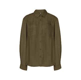 Lule | Lenzing™ Long Sleeve Shirt | Khaki from Komodo in sustainable cotton shirts for women, Sustainable Tops For Women