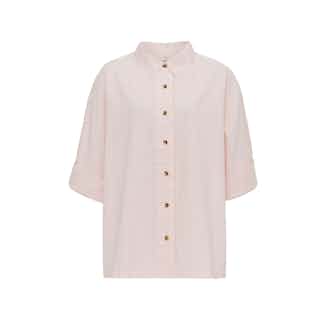 Kimono | GOTS Organic Cotton and Hemp Shirt | Sea Pink from Komodo in sustainable cotton shirts for women, Sustainable Tops For Women