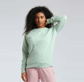 Anton | GOTS Organic Cotton Crew Neck Sweatshirt | Jade Green from Komodo in sustainable women's sweaters, Sustainable Tops For Women