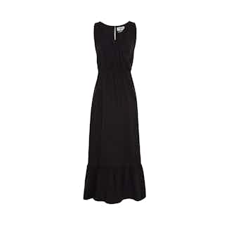 Whirlygig | Organic Long Summer Dress | Black Coffee from Komodo in ethical dresses for women, ethical skirts & dresses