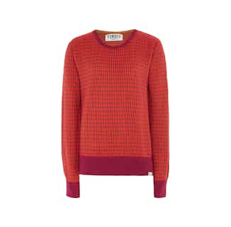 TINA - GOTS Organic Cotton Jumper Tomato from Komodo in sustainable women's sweaters, Sustainable Tops For Women