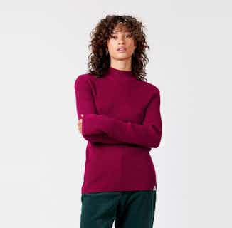 SURI - GOTS Organic Cotton Top Wine from Komodo in sustainable women's sweaters, Sustainable Tops For Women