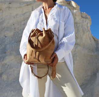 Gamma | Women's cork Rucksack | Natural from Murmali in sustainable designer bags, Women's Sustainable Clothing