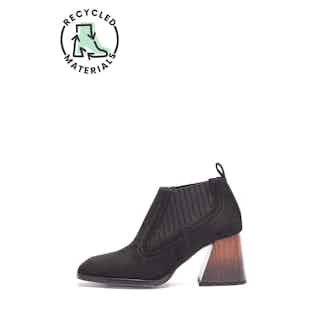 Lisa | Vegan Suede Ankle Grazing Pointed Boot | Black from Mireia Playà in sustainable ethical shoes for women, Women's Sustainable Clothing