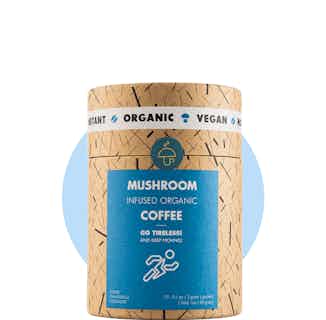 Go Tireless | Organic Instant Coffee | Cordyceps and Chanterelle Mushrooms | 10 servings from Mushroom Cups in ethically sourced coffee, healthy organic drinks