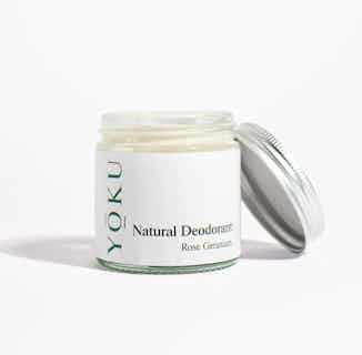 Natural Plastic- Free Deodorant Balm | Rose Geranium from Yoku in sustainable hygiene products, Sustainable Beauty & Health