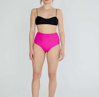Illa | Upcycled Polymide Two-Tone Bikini Top | Pink and Black from Nael
