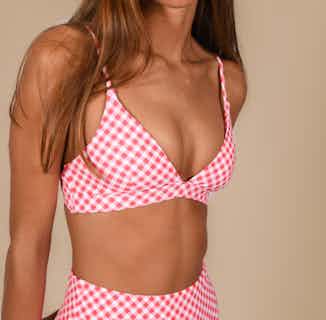 Portocelo | Upcycled Nylon Bikini Top | Red & White from Nael