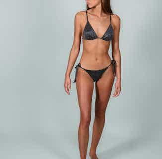 Bona | Upcycled Nylon Bikini Top and Bottom Set | Black&Silver from Nael