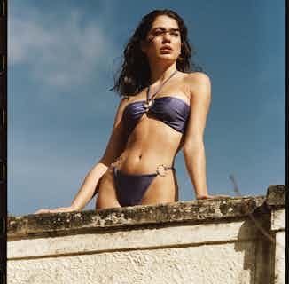 Vega | Upcycled Nylon Bikini Top and Bottom Set | Blue from Nael