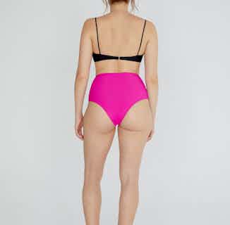 Illa | Upcycled Polymide Two-Tone Bikini Bottom | Pink and Black from Nael