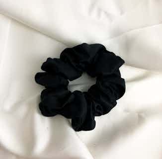 100% Organic Bamboo Silk Scrunchie | Midnight Black from Good House London in sustainable vegan accessories for women, Women's Sustainable Clothing