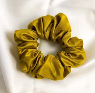 100% Organic Bamboo Silk Scrunchie | Sunflower Yellow from Good House London in sustainable vegan accessories for women, Women's Sustainable Clothing