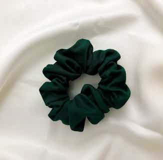 100% Organic Bamboo Silk Scrunchie | Forest Green from Good House London in sustainable vegan accessories for women, Women's Sustainable Clothing