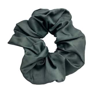 100% Organic Bamboo Silk Large Scrunchie | Charcoal from Good House London in sustainable vegan accessories for women, Women's Sustainable Clothing