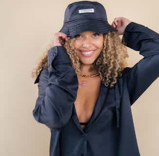 100% Organic Bamboo Silk Breezy Bucket Hat | Black from Good House London in eco-friendly hats, sustainable vegan accessories for women