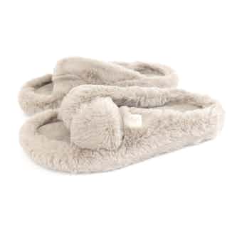 Katie | Recycled Polyester and Faux Fur Slipper | Mink from Shu Da Living