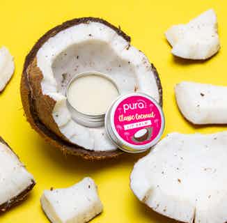 Vegan Hydrating Lip Balm | Classic Coconut | 10ml from Pura Cosmetics in natural organic lip balms & scrubs, vegan friendly skincare