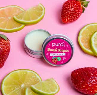 Vegan Hydrating Lip Balm | Strawberry Daiquirii | 10ml from Pura Cosmetics in natural organic lip balms & scrubs, vegan friendly skincare