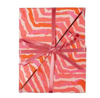 Sustainable Christmas Cards - Pink Abstract Chevron Print from Kapdaa - The Offcut Company in Sustainable Homeware & Leisure