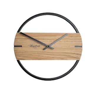 Novum Austrian Oak Metal Ring Wall Clock | 30.5cm from Waidzeit in eco-friendly homeware, Sustainable Homeware & Leisure