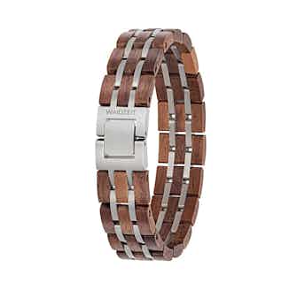 Element Walnut Wood Bracelet | Men | 9mm from Waidzeit in ethical men's jewellery, Men's Sustainable Fashion