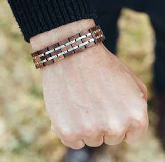 Element Ebony Wood & Stainless Steel Bracelet | Men | Ebony from Waidzeit in ethical men's jewellery, Men's Sustainable Fashion
