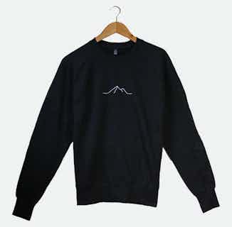 Mountain Unisex Sweater | 100% Organic Cotton | Black from Phloem Clothing