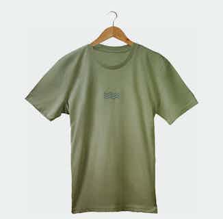 Waves Unisex T-shirt | 100% Organic Cotton | Sage Green from Phloem Clothing