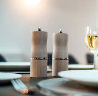 Small Noir Pepper Grinder | Luxury Beechwood | Ash from Nick Munro in eco-friendly kitchenware, sustainable kitchen items