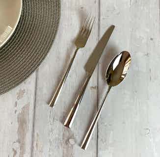 Duetto Dessert Spoon | Stainless Steel | Set of 6 from Nick Munro in eco-friendly dinnerware, sustainable kitchen items