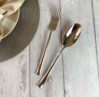 Duetto Serving Spoon | Stainless Steel from Nick Munro in eco-friendly dinnerware, sustainable kitchen items