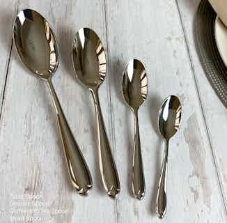 Venezia Coffee Spoon | Stainless Steel | Set of 6 from Nick Munro in eco-friendly dinnerware, sustainable kitchen items