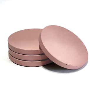 Hand Poured Concrete Coasters | Blush |  Set of 4 from Concrete & Wax in eco-friendly homeware, Sustainable Homeware & Leisure