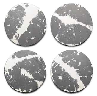 Hand Poured Concrete Coasters | Grey/White Splatter |  Set of 4 from Concrete & Wax in Sustainable Homeware & Leisure