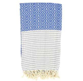 Nisa Hammam | Organic Cotton Turkish Towel | Blue from Harfi in eco bathroom products, Sustainable Homeware & Leisure