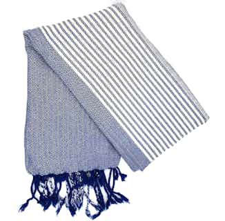 Ela Hammam | Organic Cotton Handwoven Turkish Towel | Blue from Harfi in fair trade towels, eco bathroom products