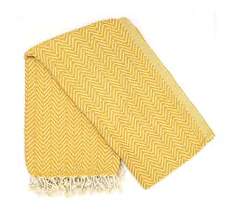 Azra Hammam | Organic Cotton Turkish Towel | Mustard Yellow from Harfi in fair trade towels, eco bathroom products