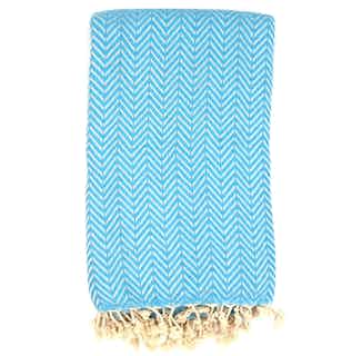 Azra Hammam | Organic Cotton Turkish Towel | Teal from Harfi in fair trade towels, eco bathroom products