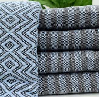 Nisa Hammam | Organic Turkish Cotton Towel | Baby Blue from Harfi in fair trade towels, eco bathroom products