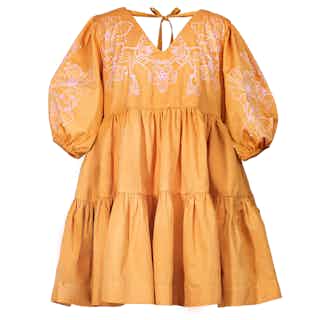 Lilla dress in yellow | organic from Rose Corps in ethical dresses for women, ethical skirts & dresses