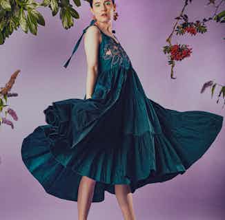 Willow dress in teal | organic from Rose Corps