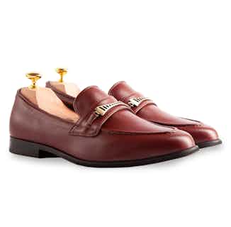 Bridge-Bit Cactus Leather Loafer | Burgundy from Ross Oliver in ethical men's shoes, sustainable footwear for men