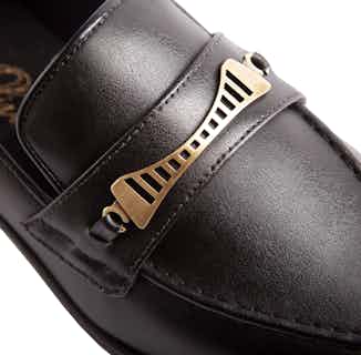 Bridge-Bit Cactus Leather Loafer | Black from Ross Oliver in ethical men's shoes, sustainable footwear for men