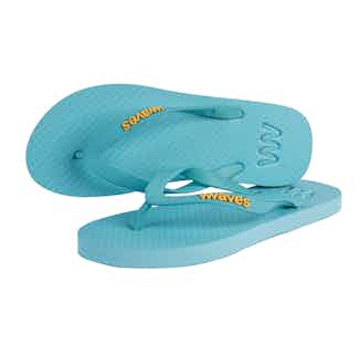 100% Natural Biodegradable & Recyclable Vegan Rubber Unisex Flip Flop | Light Blue from Waves Flip Flops in sustainable ethical shoes for women, Women's Sustainable Clothing