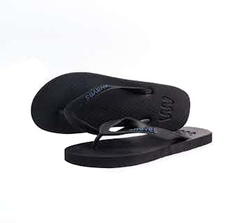 100% Natural Biodegradable & Recyclable Vegan Rubber Unisex Flip Flop | Black from Waves Flip Flops in eco-friendly men's sandals, sustainable footwear for men