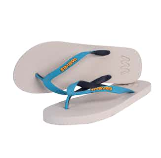100% Natural Rubber Flip Flop – White Tri Tone from Waves Flip Flops
